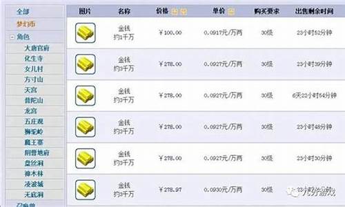 梦幻西游金价多少算合理_梦幻西游金价是啥意思